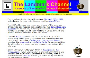Landmark Channel Web site