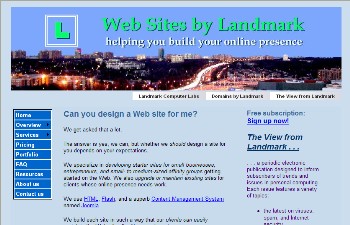 Web sites by Landmark . . . uh . . . Web site
